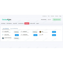 Seguidores Osclass Plugin 1.1.0