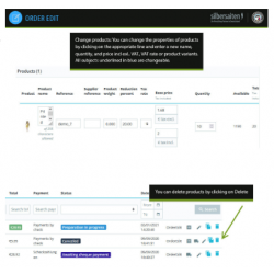 Order Edit - Change and Modify existing order