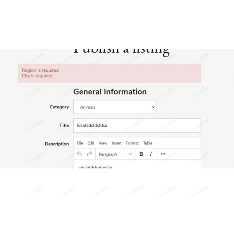 Location Required Osclass Plugin
