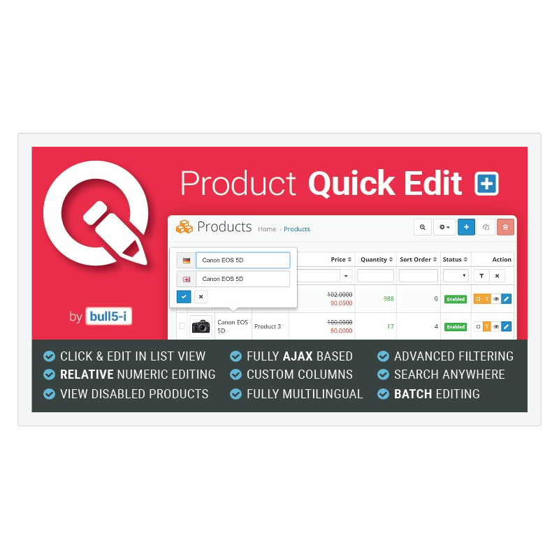 Product Quick Edit Plus